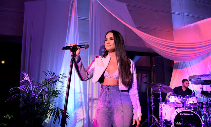 Spotify Hosts A Listening Event With Demi Lovato and Her Fans To Celebrate Her New Album "Tell Me You Love Me" on September 15, 2017 in Downtown Los Angeles, California.