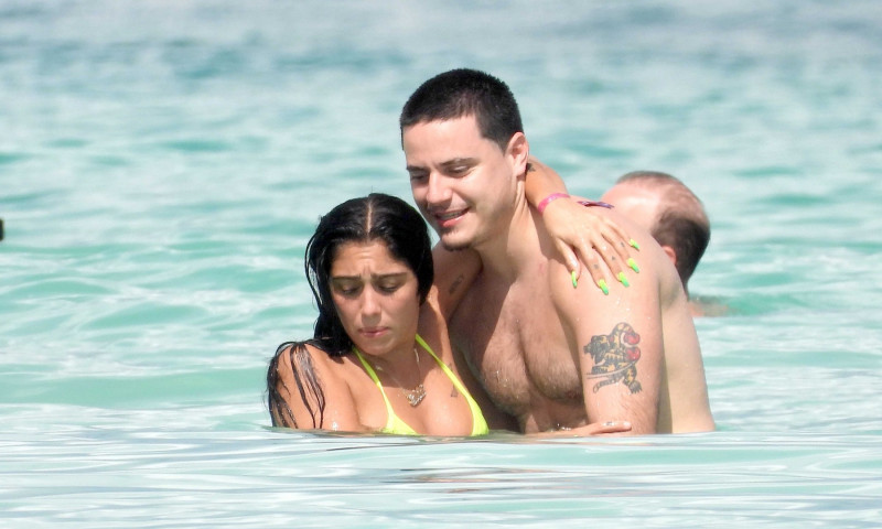 *PREMIUM EXCLUSIVE NO WEB UNTIL 2PM EST 9TH DEC* Madonnas daughter Lourdes Leon and her boyfriend look the picture of happiness as they relax on a paradise vacation together