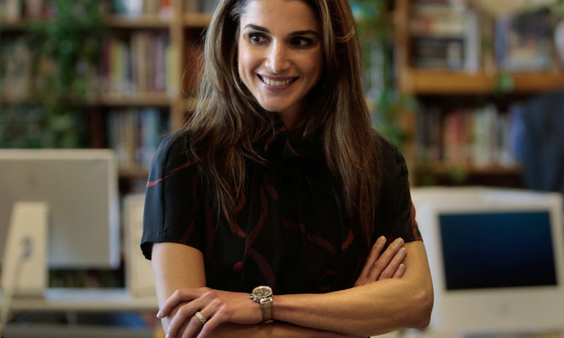 Jordan's Queen Rania Visits Harlem Girls School