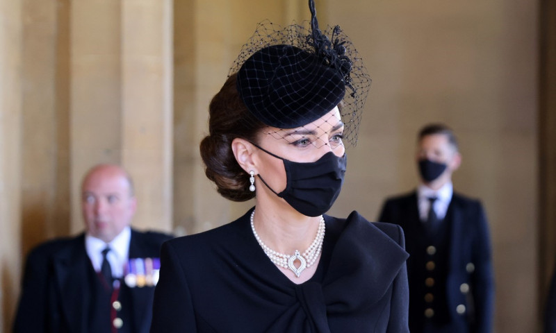 Kate Middleton la inmormantarea printului Philip