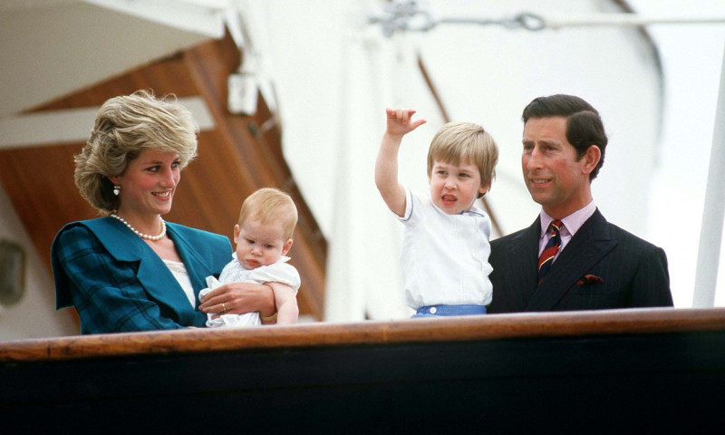 printesa diana, printii charles, william, harry