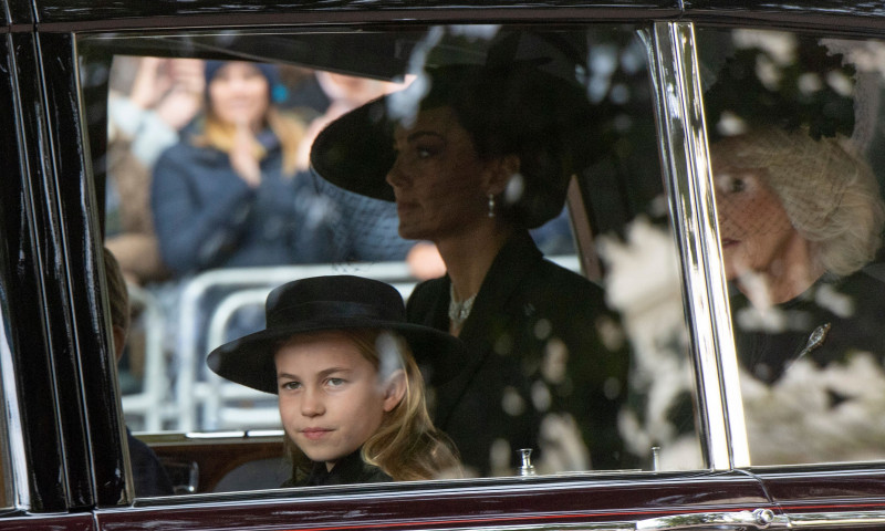 Prințesa Charlotte la înmormântarea Reginei Elisabeta/ Profimedia