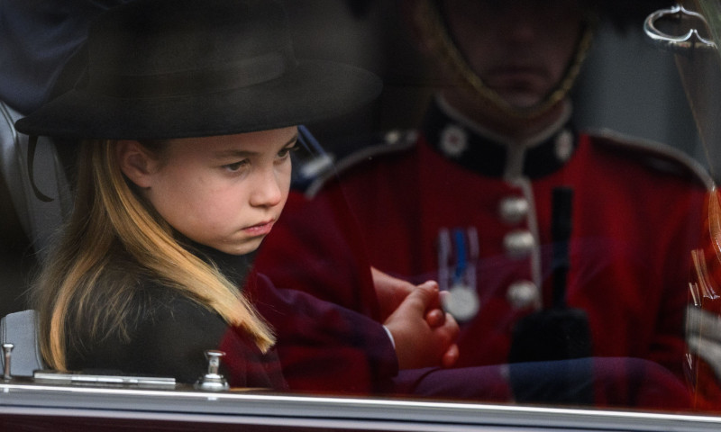 Prințesa Charlotte la înmormântarea Reginei Elisabeta/ Profimedia