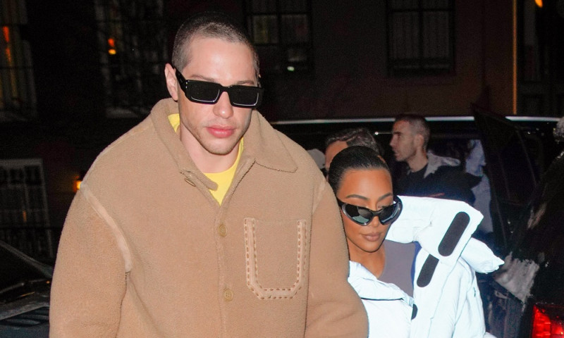 EXCLUSIVE: **PREMIUM EXCLUSIVE. FEES TO BE AGREED**Kim Kardashian And Pete Davidson Have A Pre Superbowl Dinner At Cipriani In New York