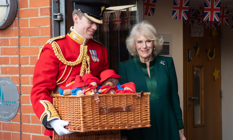 Camilla The Queen Consort Visits Barnardo's Bow Nursery With Paddington Bear Gifts - Bow, London