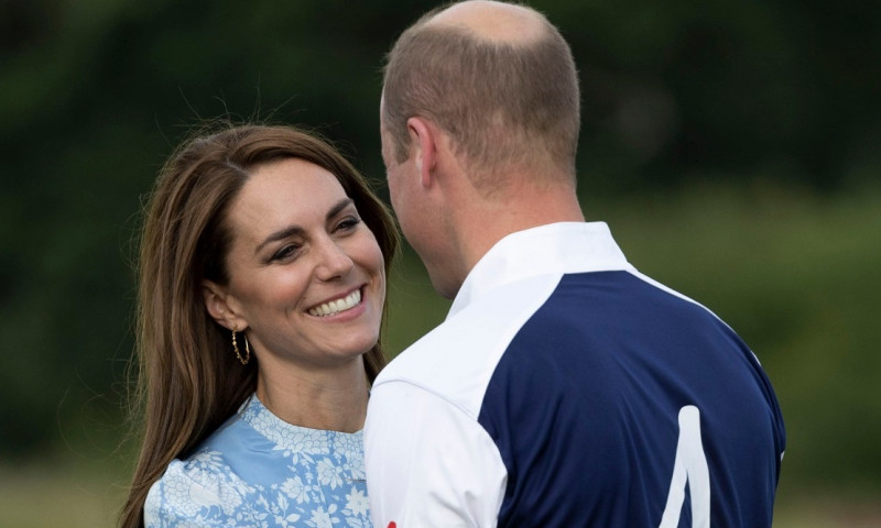 Prince William and Kate Middleton at charity polo match
