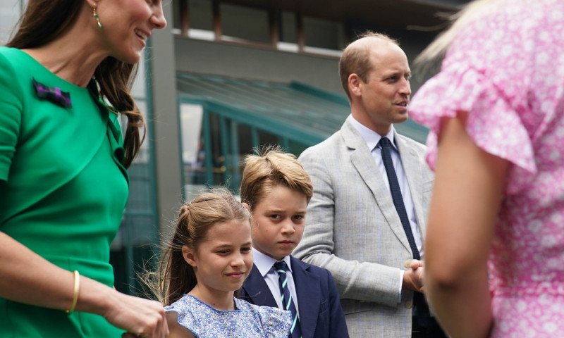 Prințesa Charlotte și fratele ei, George, la finala Wimbledon 2023