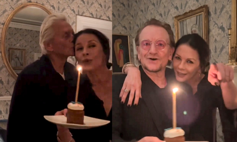 michael douglas, catherine zeta-jones, bono