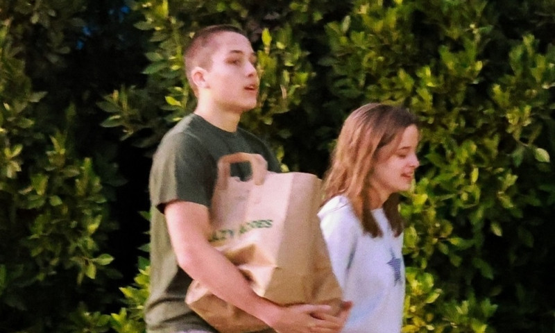 *EXCLUSIVE* Knox and Vivienne Jolie Pitt are spotted out grocery shopping together at Lazy Acres after Knox makes first red carpet premiere in three years