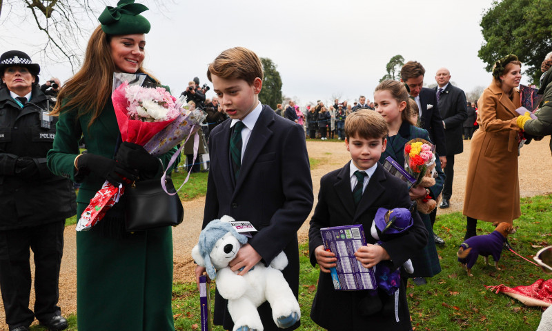 *NO UK PAPERS / MAGAZINES OK* Royal Family At Christmas Day Church Service In Sandringham, Norfolk - 25 Dec 2024