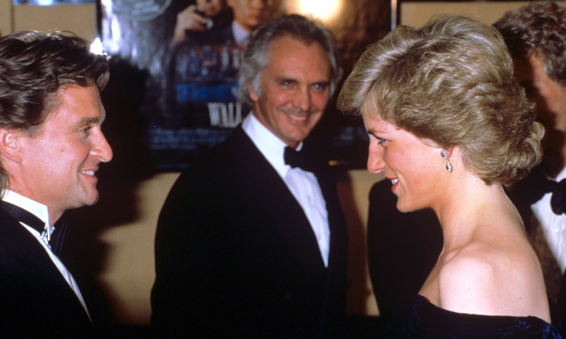 Michael Douglas și prințesa Diana