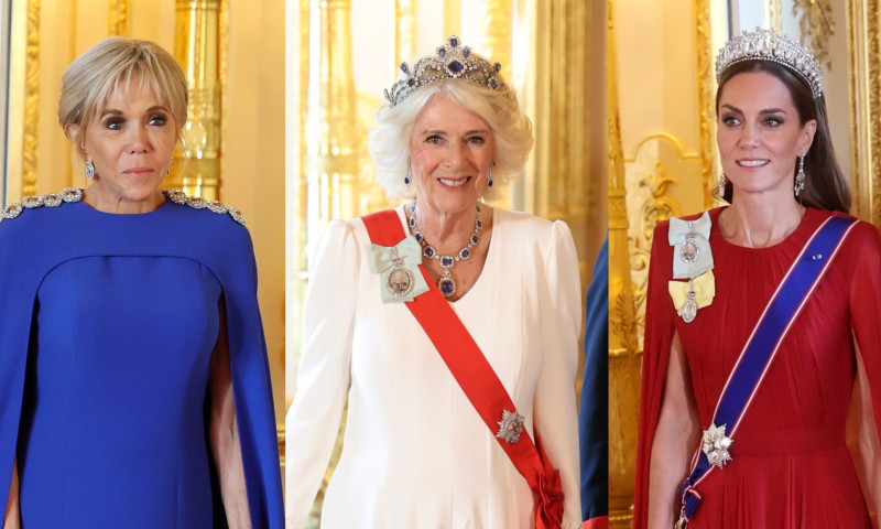 brigitte macron, regina camilla, kate middleton