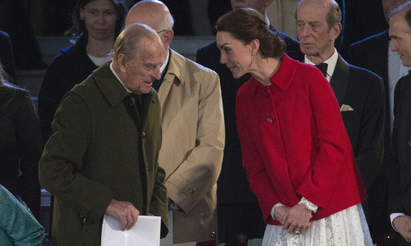 Kate Middleton și prințul Philip/ Profimedia
