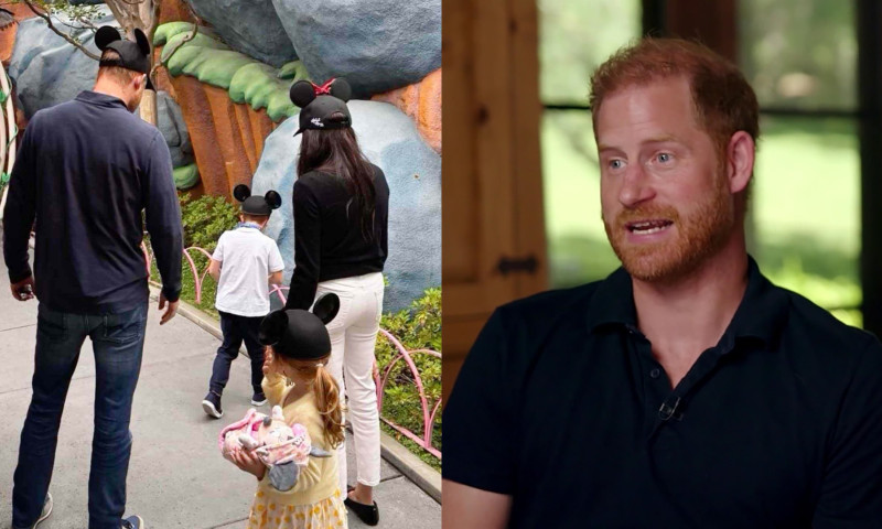 Prințul Harry, alături de Meghan Markle și cei doi copii ai lor, Archie și Lilibet/ Profimedia