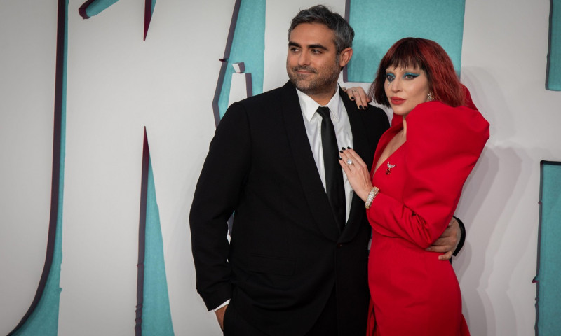 London, UK. 25th Sep, 2024. Lady Gaga and Michael Polansky attend the UK Premiere of &quot;Joker Folie à Deux&quot; at the Cineworld Leicester Square. Credit: SOPA Images Limited/Alamy Live News