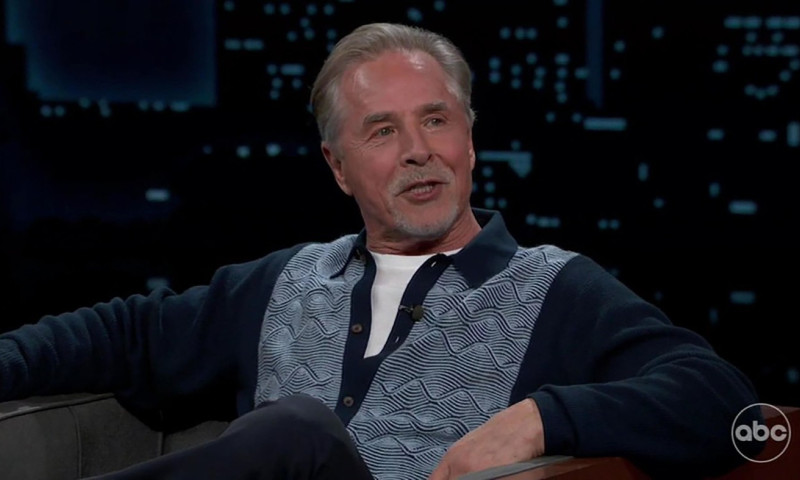 Don Johnson reveals daughter Dakota Johnson used to draw penises on his papers, as he appears on Jimmy Kimmel Live!