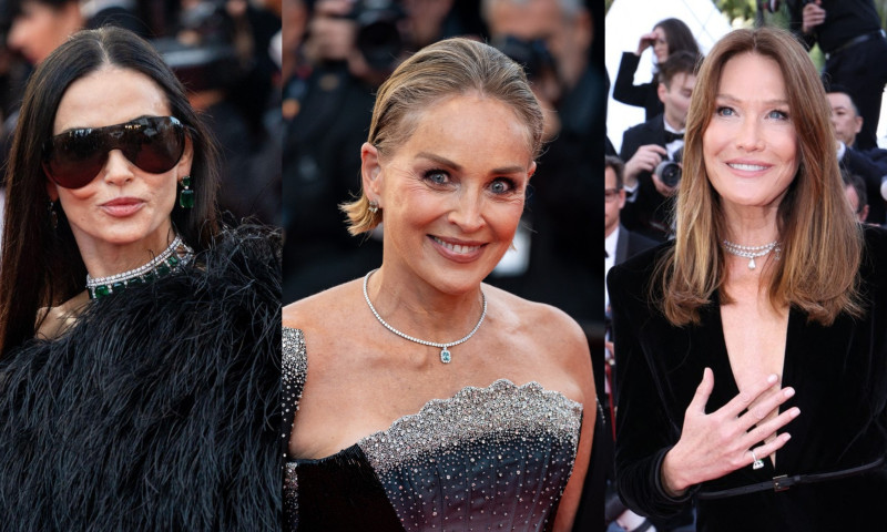 demi moore, sharon stone, carla bruni
