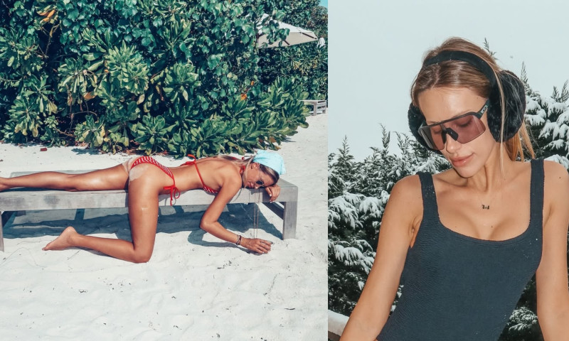 gabriela prisacariu in costum de baie