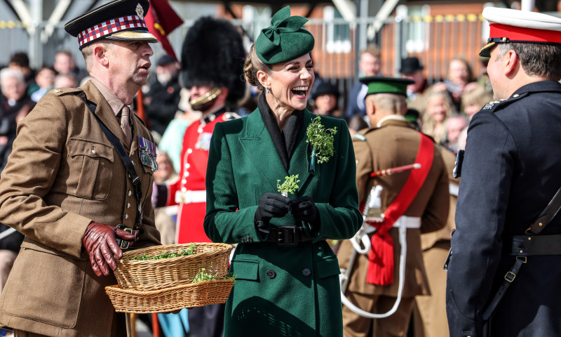 The Princess Of Wales Attends The Irish Guards' St. Patrick's Day Parade