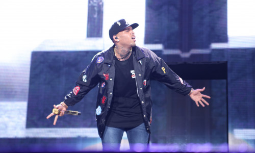 Chris Brown shows off his amazing dance moves as he takes the stage on the "Between the Sheets" tour at the Los Angeles Forum in Inglewood, CA