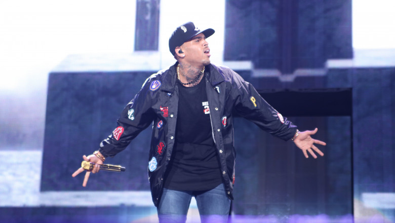 Chris Brown shows off his amazing dance moves as he takes the stage on the 
