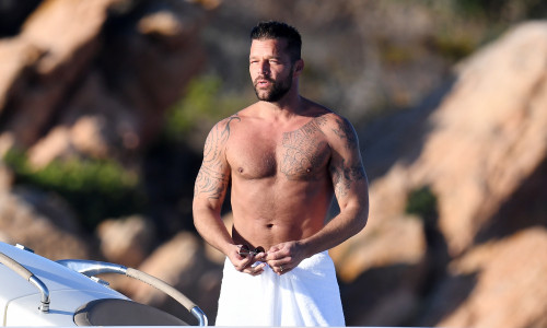 Ricky Martin and Jwan Yosef spotted in Sardinia