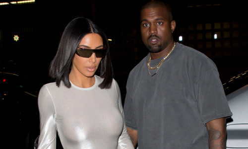 EXCLUSIVE: Kim Kardashian channels Barbarella on a night out with husband Kanye West in LA