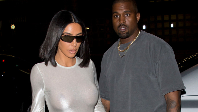 EXCLUSIVE: Kim Kardashian channels Barbarella on a night out with husband Kanye West in LA