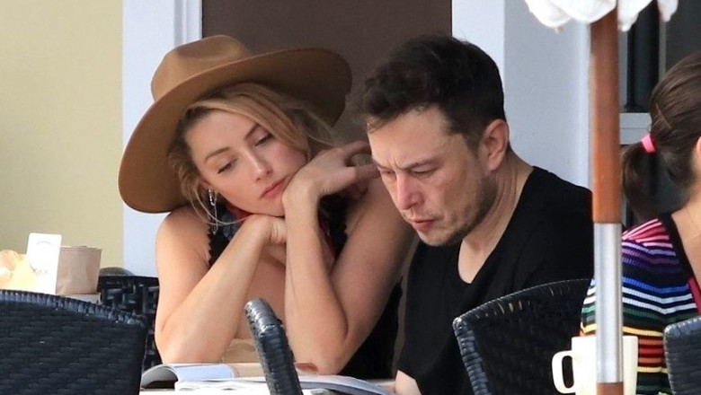 Amber Heard si Elon Musk reunite for Breakfast la terasa