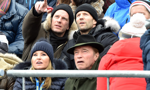 Jason Statham, Heather Milligan și Arnold Schwarzenegger