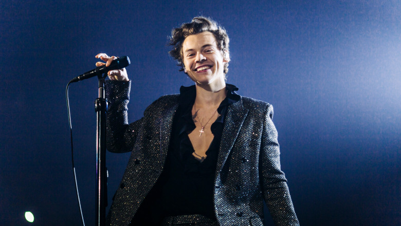 Harry Styles în timpul concertului din Paris