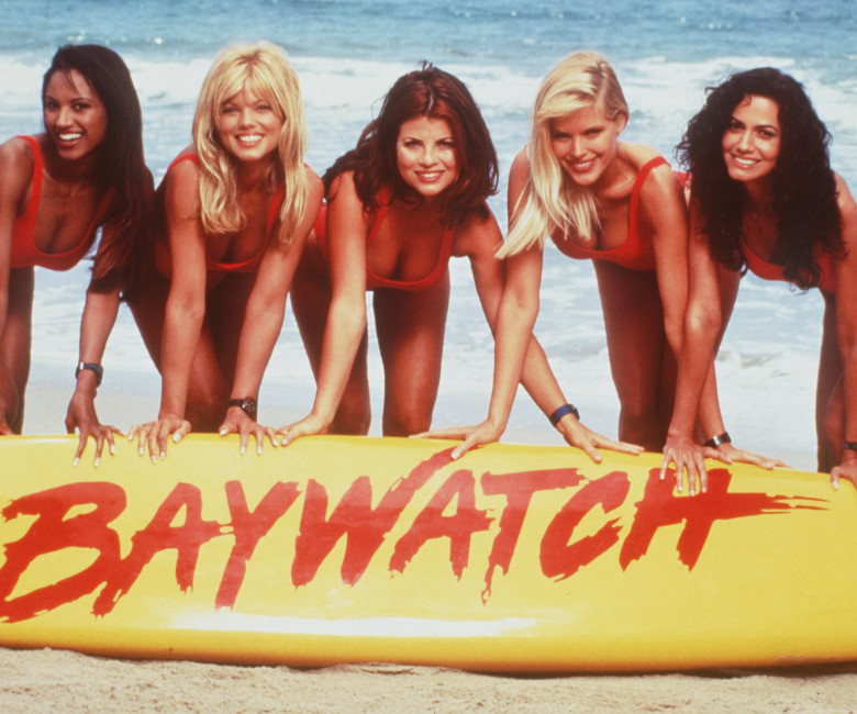 The Girls Of Baywatch From L R: Traci Bingham Donna D'Errico Yasmine Bleeth Gena Lee Nolin