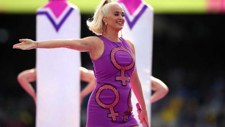 Katy Perry Performs During The ICC Women's T20 Cricket World Cup Final