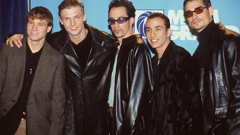 12/8/97 Las Vegas, NV. The Backstreet Boys at the 1997 Billboard Music Awards.
