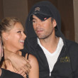 ANNA KOURNIKOVA ENRIQUE IGLESIAS BACKSTAGE DURING THE Y100 S JINGLE BALL CONCERT