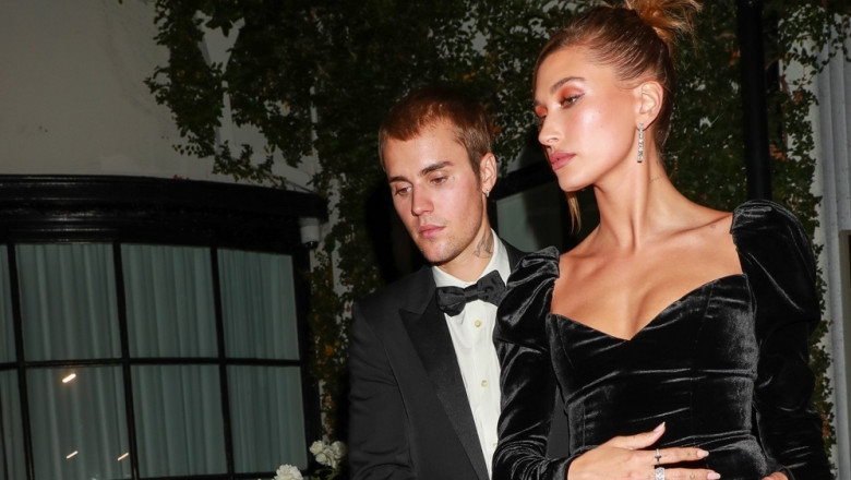 Justin Bieber, Hailey Bieber, and Usher attend Justin's art gallery auction in West Hollywood!