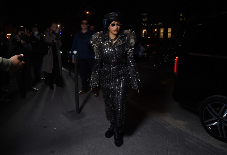 Cardi B seen out and about during Paris Fashion Week