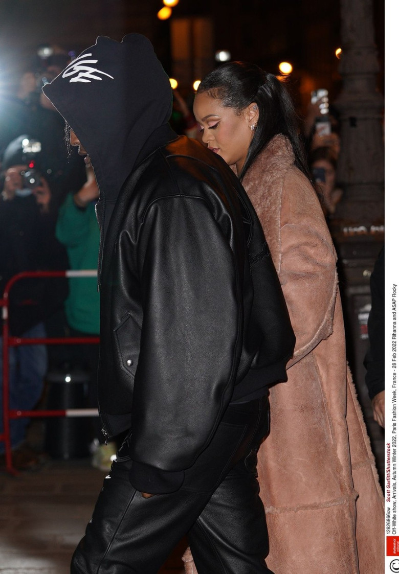 Rihanna și A$AP Rocky la Săptămâna modei din Paris/ Profimedia