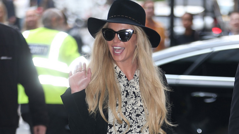 Britney Spears arrives at the BBC Radio 1 Studios in Central London