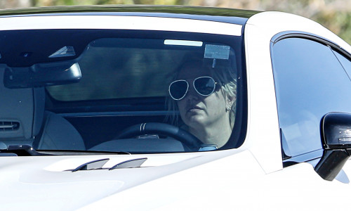 EXCLUSIVE: Britney Spears was spotted out for a solo drive near her home in Thousand Oaks