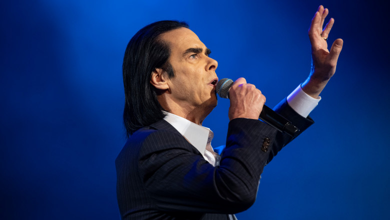 Nick Cave and Warren Ellis performing live at Royal Albert Hall, London - 7th October 2021