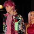 MGK &amp; fiancee Megan Fox step out for another night in pink as they arrive to Catch NYC for his after party
