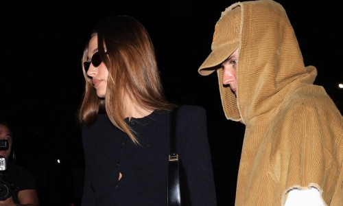 Justin Bieber and wife Hailey Bieber leaving dinner at Catch Steak in West Hollywood, Ca