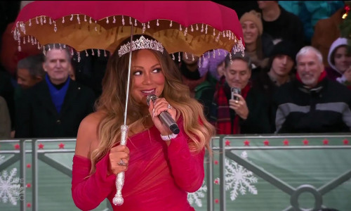 Mariah Carey performs her hit 