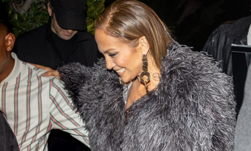 Jennifer Lopez arrives at her Revolve event in LA