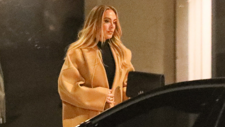 *EXCLUSIVE* Adele looks downcast as she leaves Citrin restaurant in Santa Monica at 11 PM without her boyfriend Rich Paul!