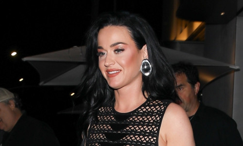 *EXCLUSIVE* Katy Perry Makes a Dazzling Exit from the American Idol End of Season Party at Funke restaurant!