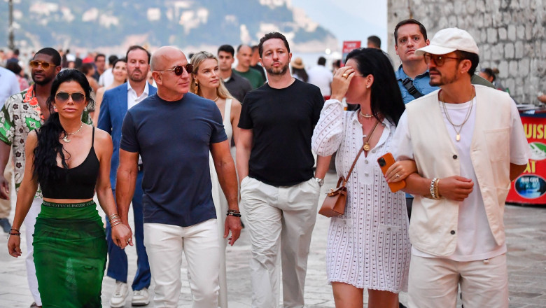 EXCLUSIVE PHOTOS Croatia, Dubrovnik, 160823. Jeff Bezos and his fiancee Lauren Sanchez arrived in Dubrovnik on their yac