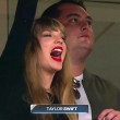 Taylor Swift hangs out in the VIP box with a drink waiting for boyfriend Travis Kelce’s NFL game to start