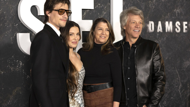 Jake Bongiovi, Millie Bobby Brown, Dorothea Hurley și Jon Bon Jovi/ Profimedia